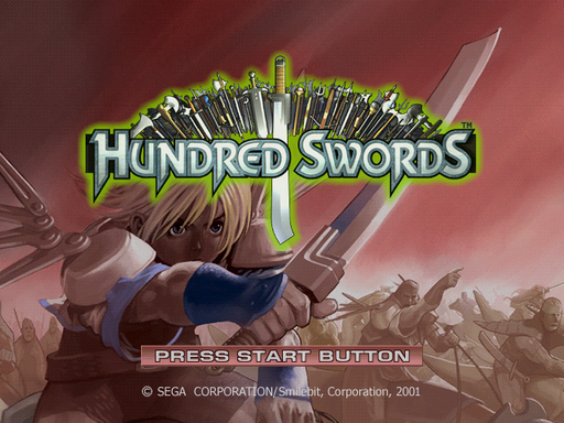 Hundred Swords title screen for Sega Dreamcast